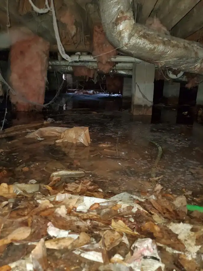 Crawl space flood assessment for Commercial Water Damage Restoration in West Sacramento